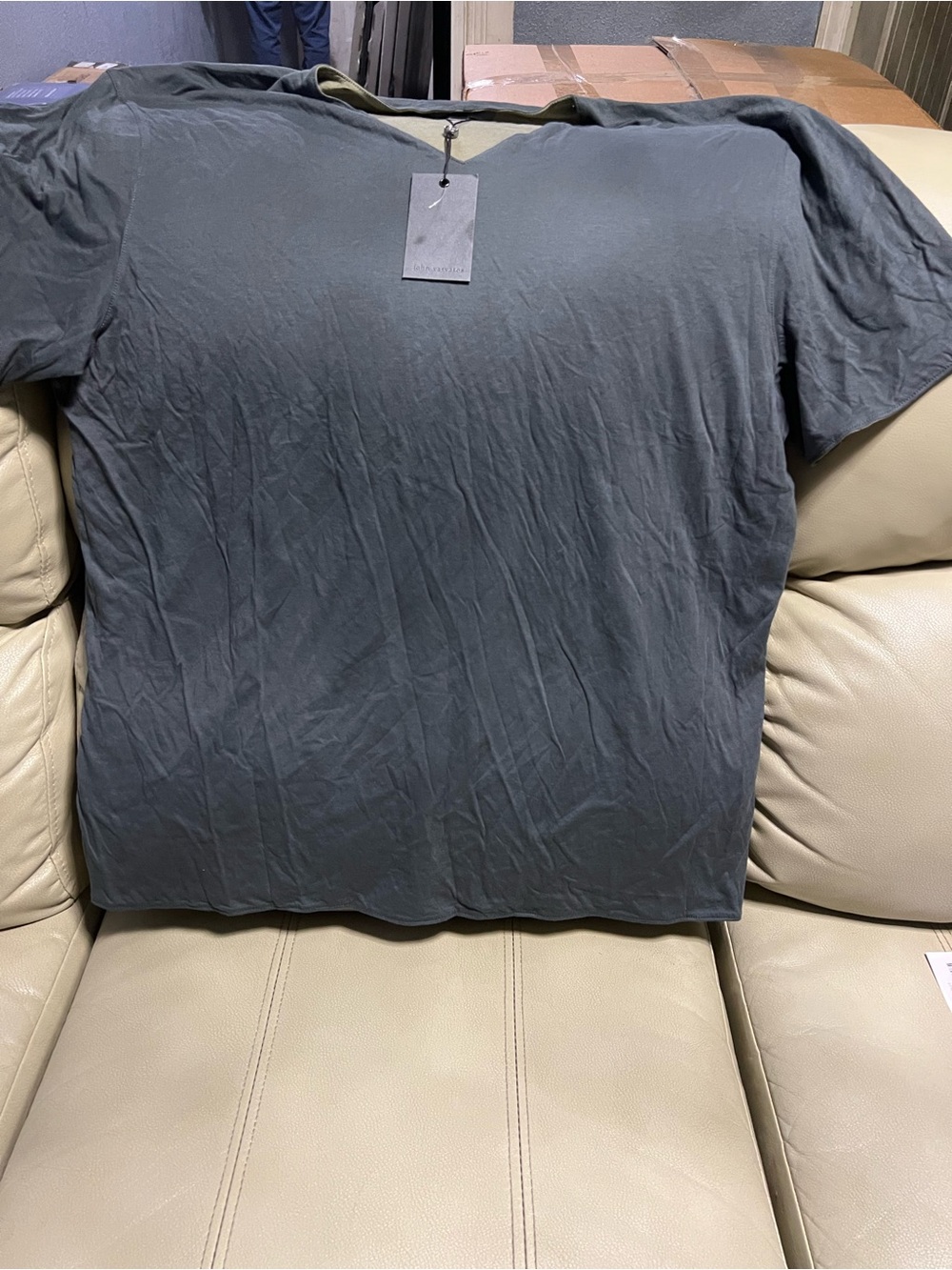 John Varvatos Slate Gray Short Sleeve Crew Tee